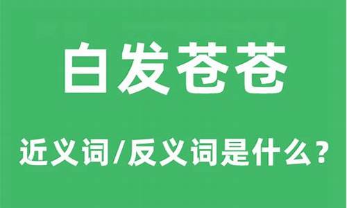 白发苍苍,怎么造句?-白发苍苍的意思和造