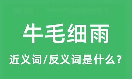 牛毛细雨是什么意思视频-牛毛细雨是什么意思