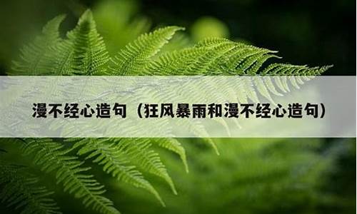 漫不经心造句-漫不经心造句简单