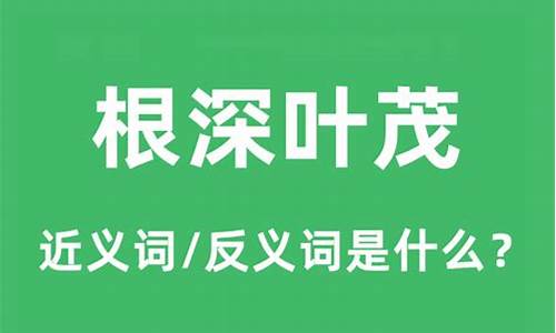 根深叶茂啥意思-根深叶茂的意思最佳答案