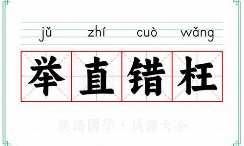 举直错枉-举直错枉是成语吗