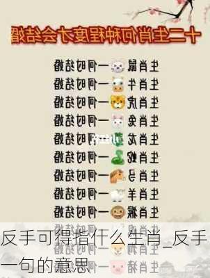 反手可得指什么生肖_反手一句的意思