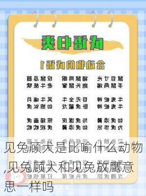 见兔顾犬是比喻什么动物,见兔顾犬和见兔放鹰意思一样吗