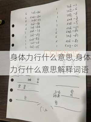 身体力行什么意思,身体力行什么意思解释词语