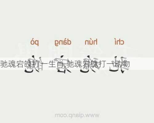 驰魂宕魄打一生肖,驰魂宕魄打一动物