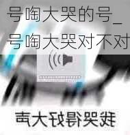 号啕大哭的号_号啕大哭对不对