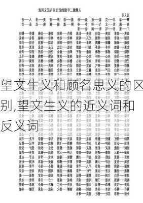 望文生义和顾名思义的区别,望文生义的近义词和反义词