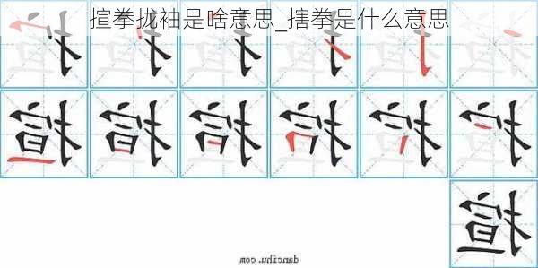 揎拳拢袖是啥意思_搳拳是什么意思