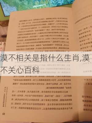 漠不相关是指什么生肖,漠不关心百科