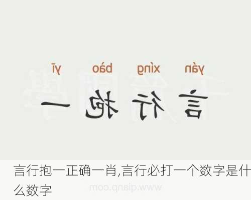 言行抱一正确一肖,言行必打一个数字是什么数字