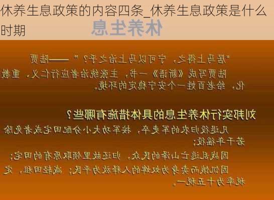 休养生息政策的内容四条_休养生息政策是什么时期