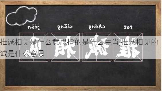 推诚相见是什么意思指的是什么生肖,推诚相见的诚是什么意思