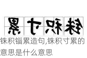 铢积锱累造句,铢积寸累的意思是什么意思