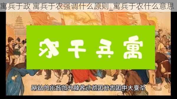 寓兵于政 寓兵于农强调什么原则_寓兵于农什么意思