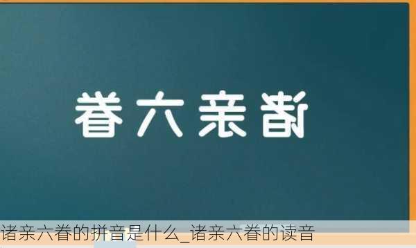 诸亲六眷的拼音是什么_诸亲六眷的读音