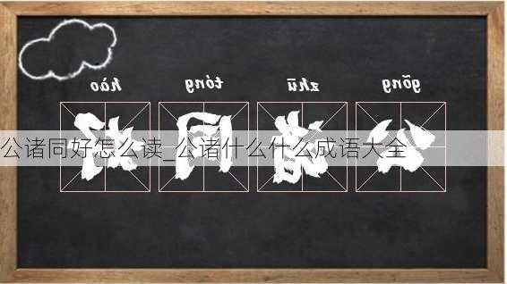 公诸同好怎么读_公诸什么什么成语大全