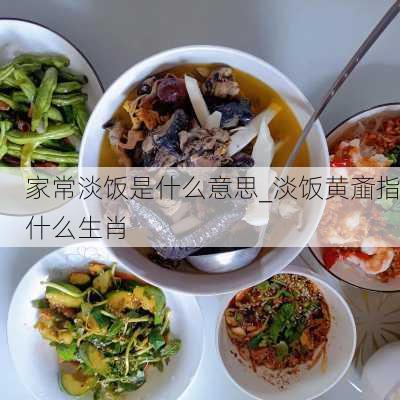 家常淡饭是什么意思_淡饭黄齑指什么生肖