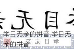 举目无亲的拼音,举目无亲的拼音